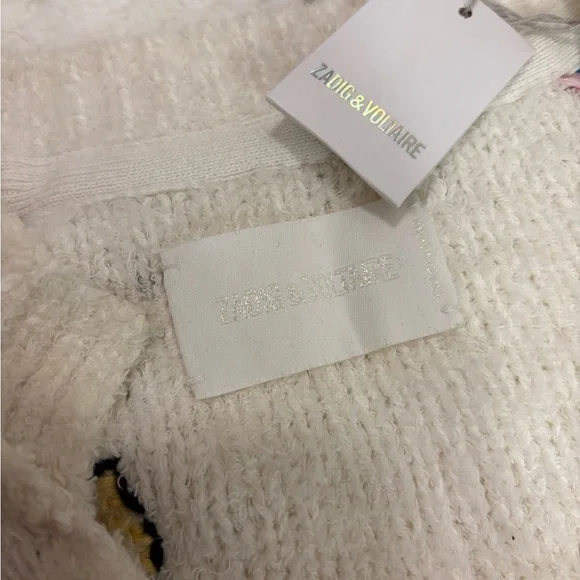 Zadig & Voltaire Sonny Kilim Carpet Intarsia Multicolor Sweater Size XS - Picture 10 of 11